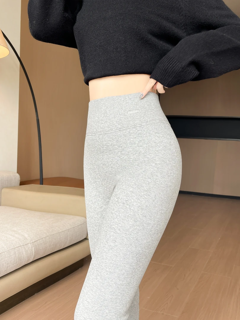 高弹高腰女士针织修身鲨鱼裤保暖加厚打底裤外穿提臀塑型亲肤时尚