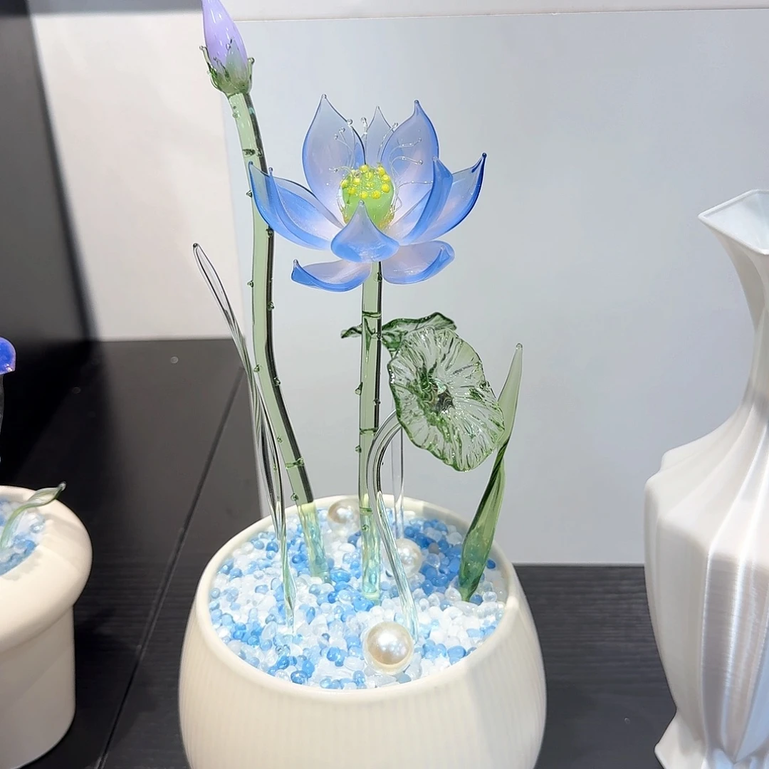 琉璃手工艺品淄博非遗手做琉璃花15