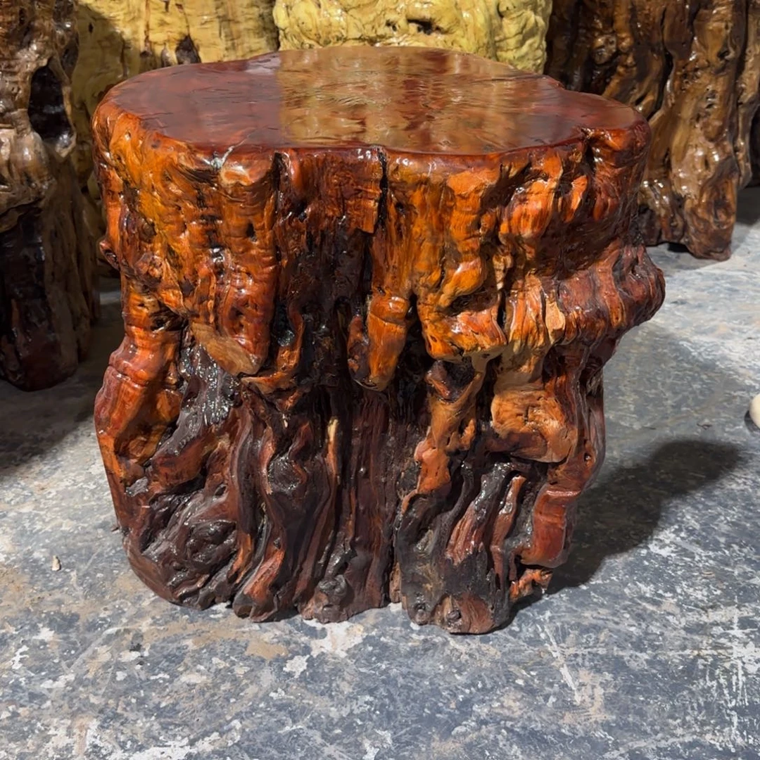 江***山龙纹鸡心枣木手工艺品