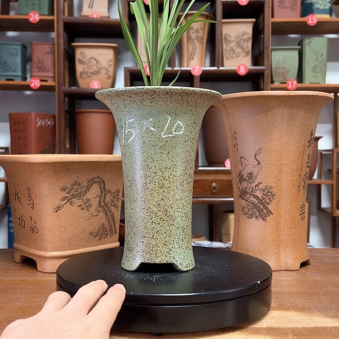 紫砂花盆周之夏精品紫砂花盆