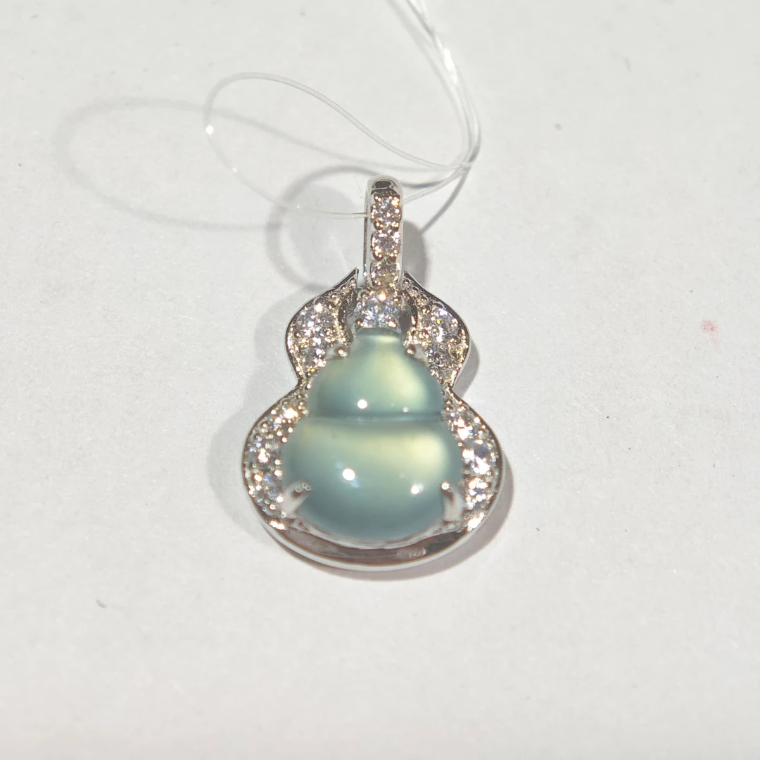 【时之轮珠宝】冰种翡翠葫芦镶嵌气质精美【多样性发一件】