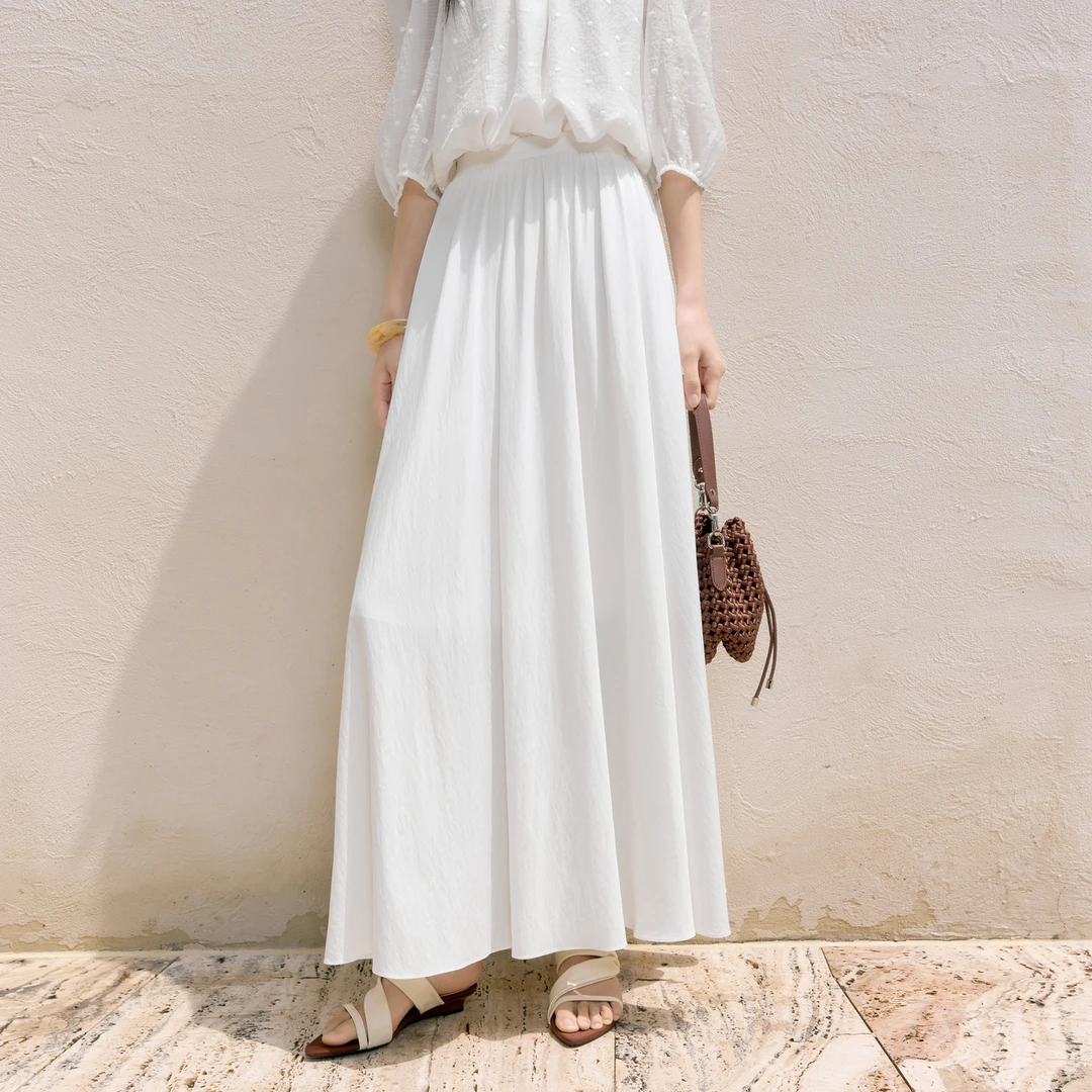 伊芙丽高包容大裙摆半裙女夏百搭飘逸亲肤2025夏装新款1G6941141