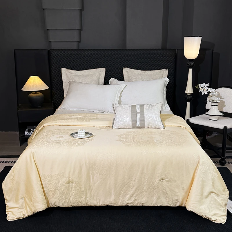 西柚子!泽幕西川原单天丝棉色织提花被芯100蚕丝被芯冬被春秋被