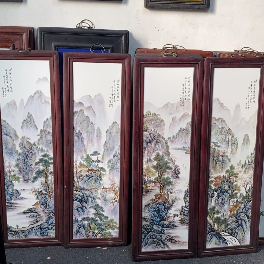 瓷片192*40*4景德镇瓷板画柴窑烧制