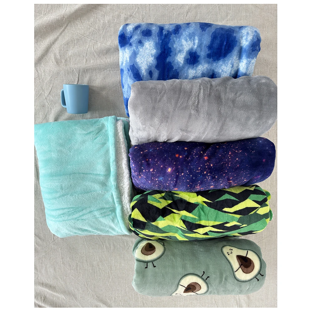 MT044家用多功能披肩毛毯74*140cm