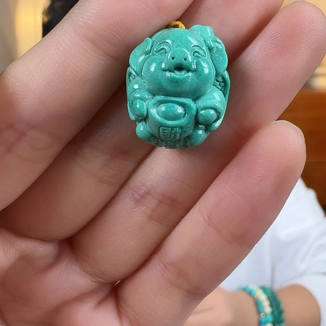 绿松石未镶嵌挂件