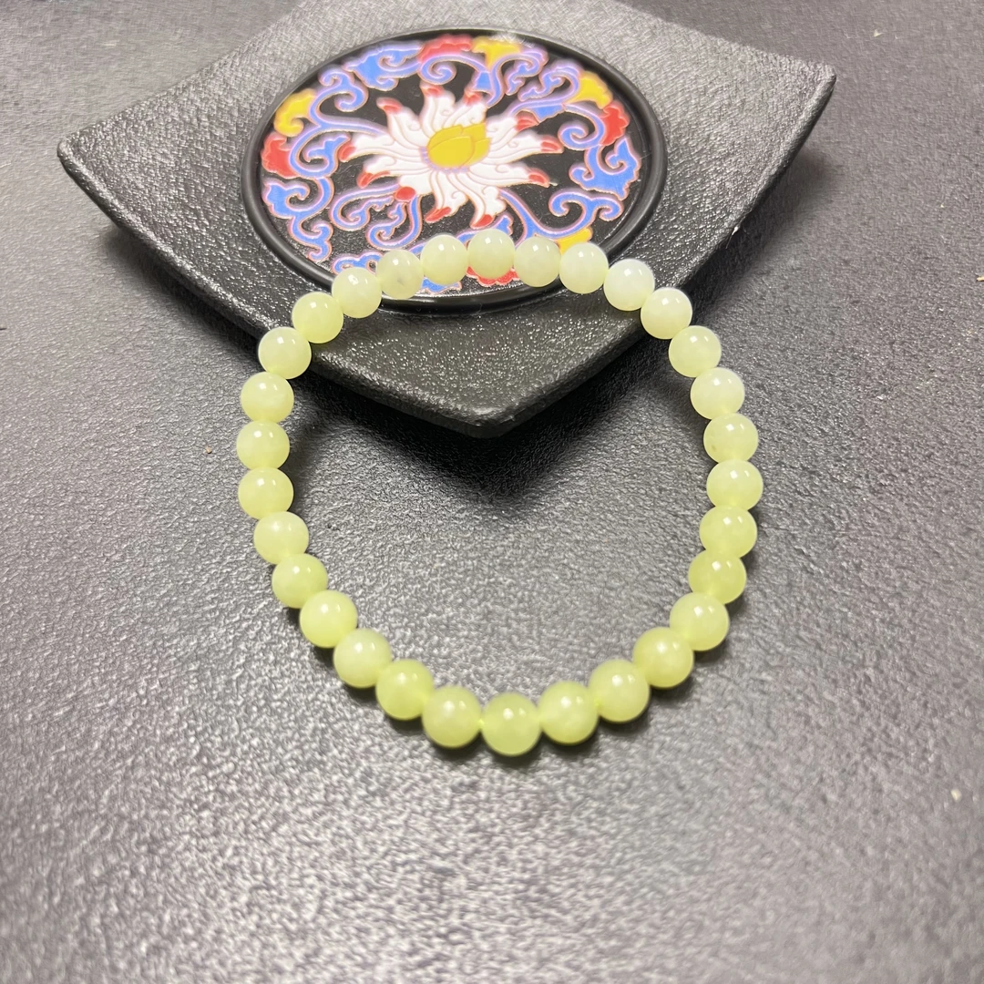 【香玉集】和田玉晴水苹果色渐变6mm手串（多样性发货）