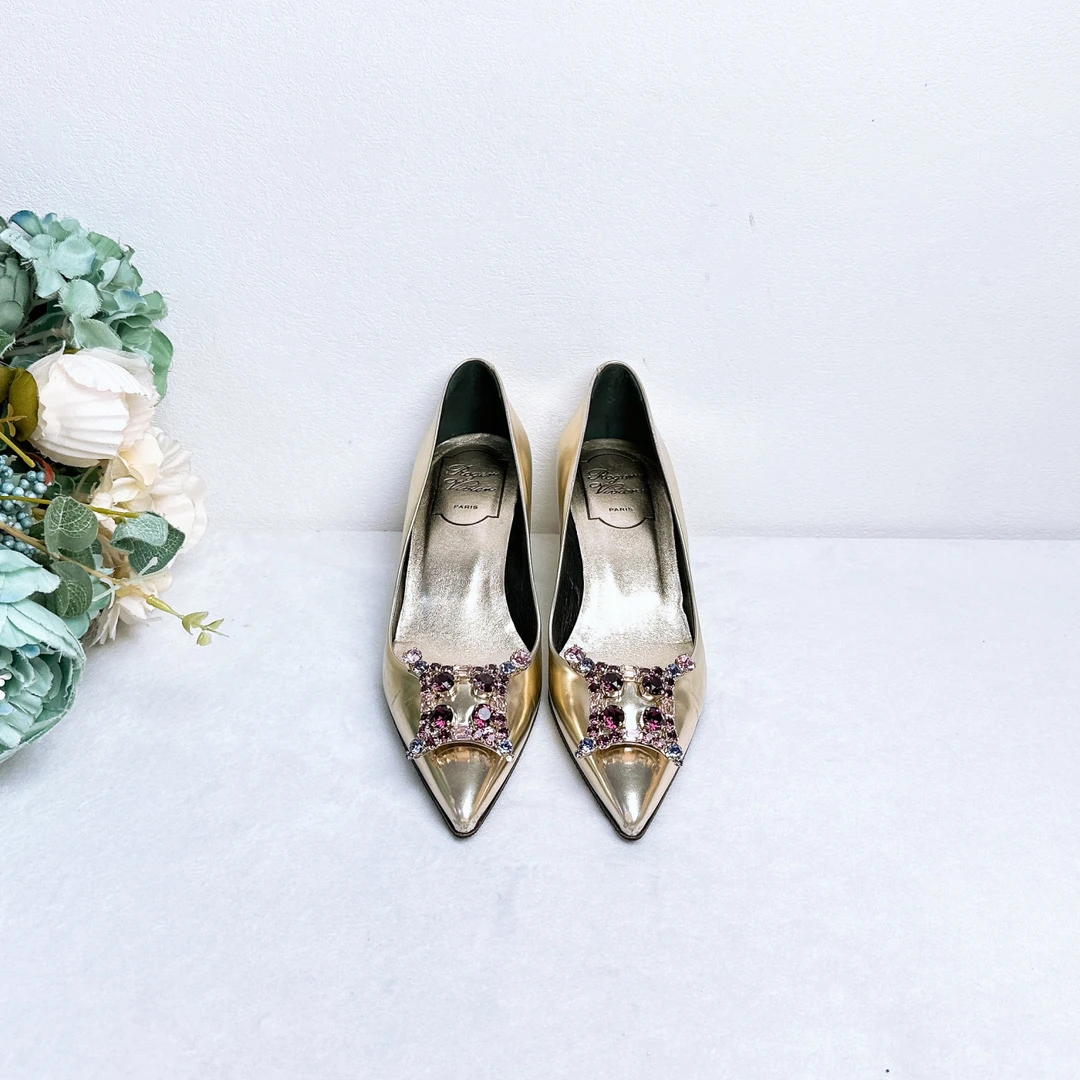 95新 Roger Vivier/罗杰·维威耶 高跟鞋/34码/Xsp32218