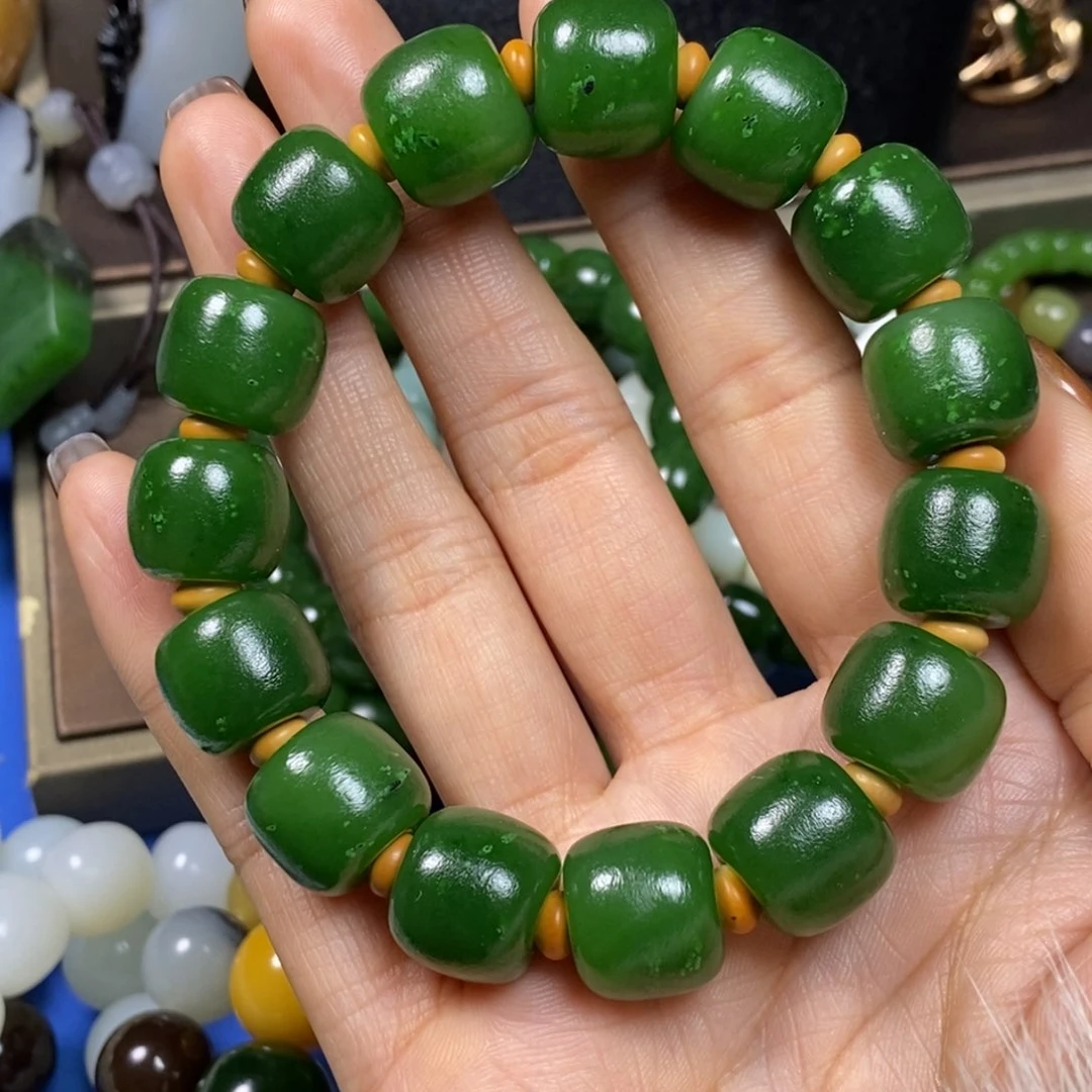 和田玉手串未镶嵌同*