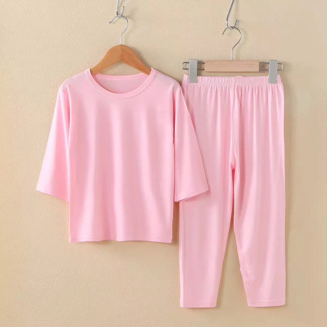 婴格朗迪S34男童女童宝宝儿童睡衣家居服套装夏季空调服