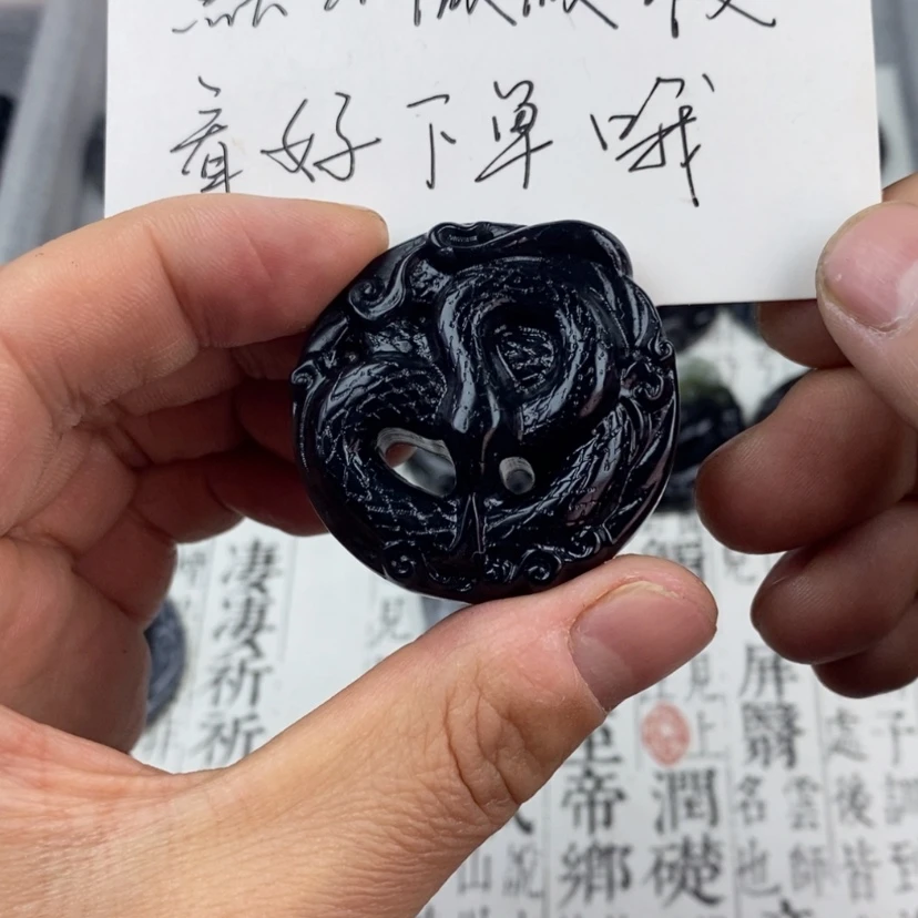 【闪购商品】岫玉颈饰未镶嵌清*岫玉蛇牌吊坠
