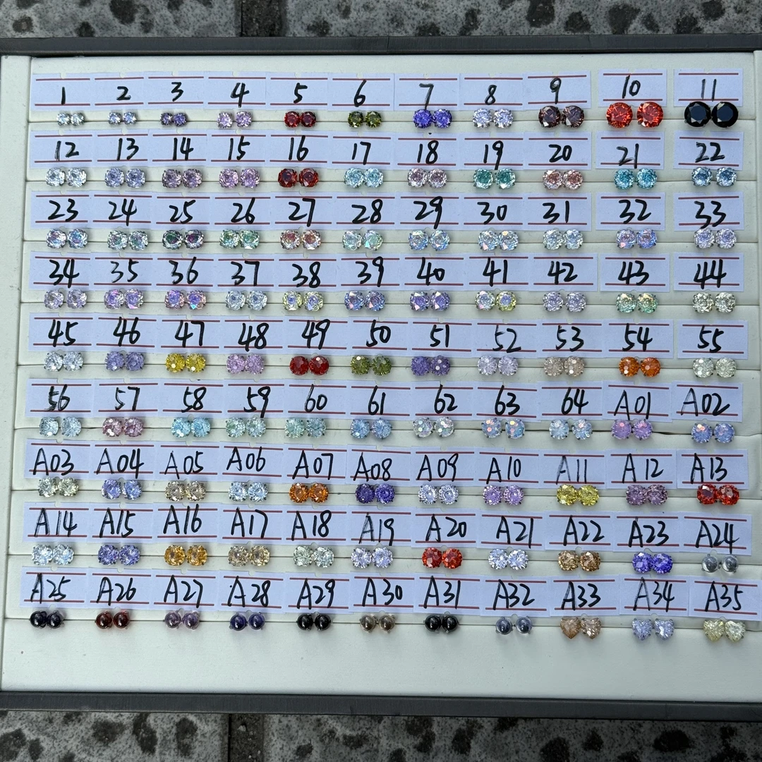 钛合金锆石耳饰 [直播福利]F136钛合金耳钉八边玫瑰镀色