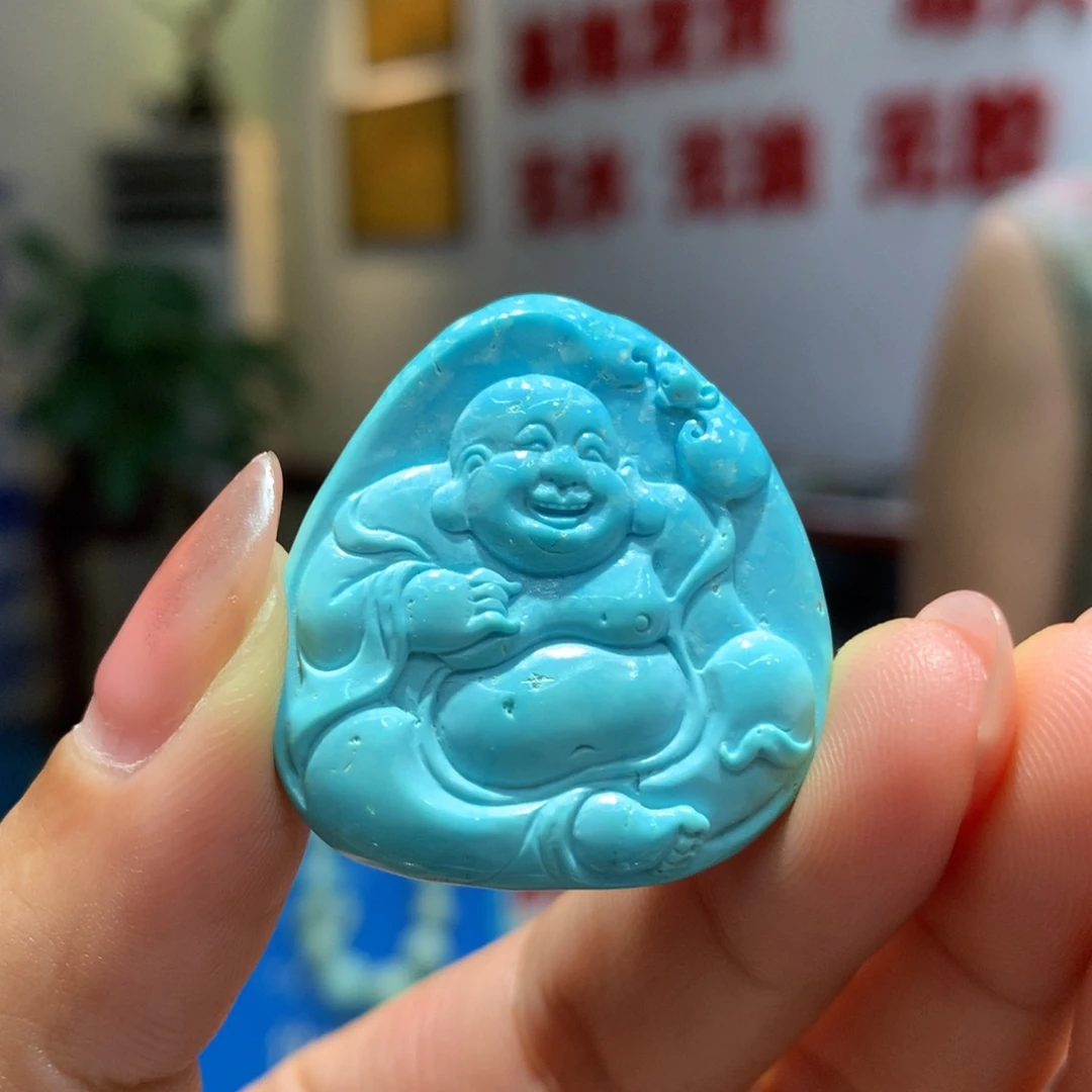 绿松石未镶嵌吊坠