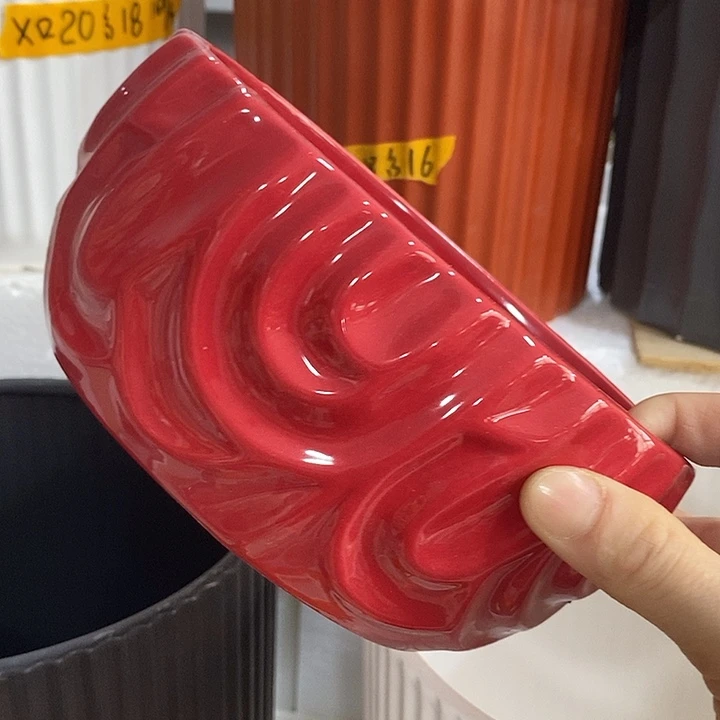 陶盆有孔 瑕疵针孔漏釉介意勿拍外口 17*11外高8