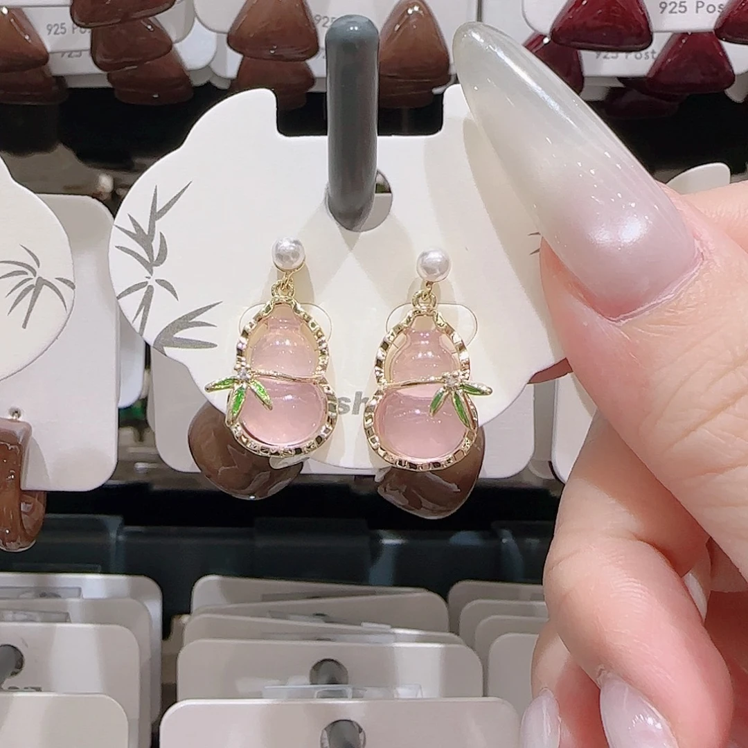 锆石铜合金925银耳环