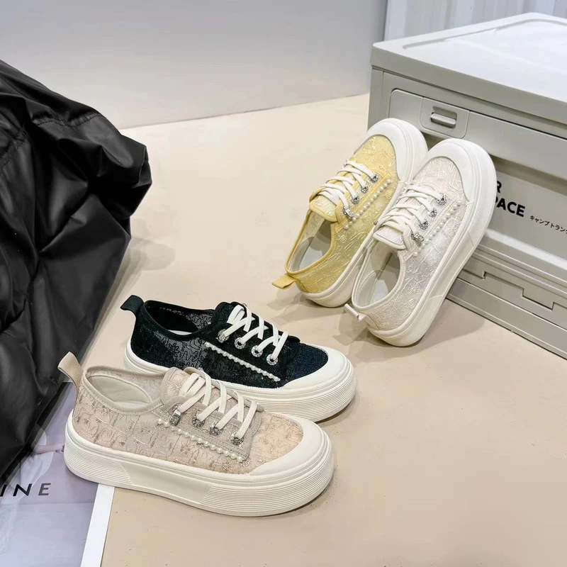 JOJO新款韩版时尚潮款网面小白鞋夏季饼干鞋鞋子女ins潮牌百搭