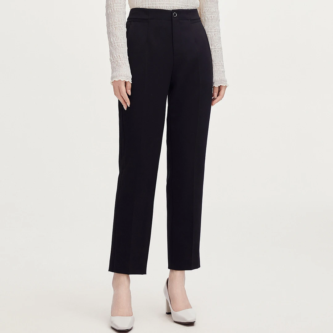 【众心专享价】25年秋季新款商场同款简约顺垂九分裤铅笔裤女