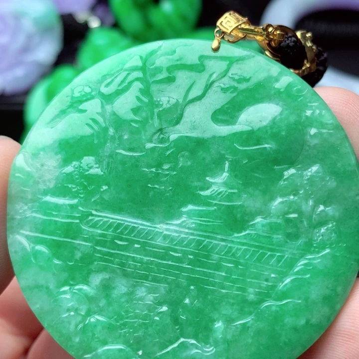 翡翠未镶嵌吊坠(不含链)