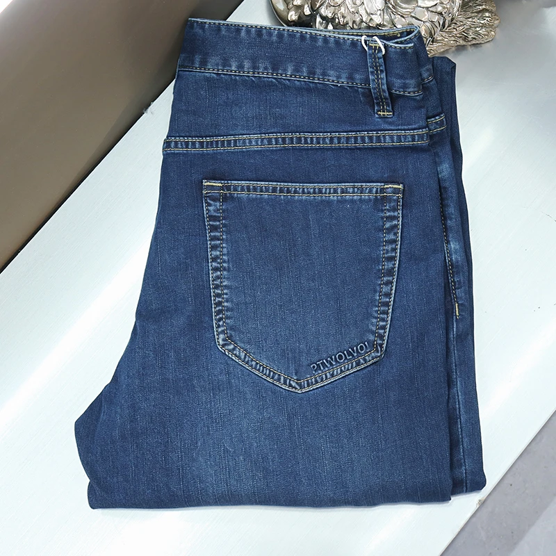 狼-纯原 男装尾单 夏季薄款时尚休闲百搭小直筒柔软牛仔裤3588