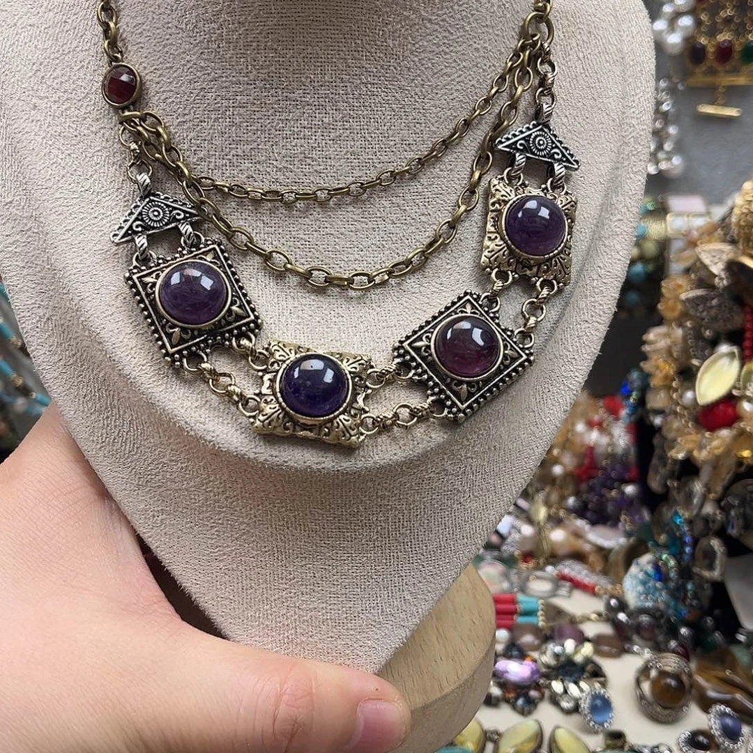 锌合金锌合金复古重工项链