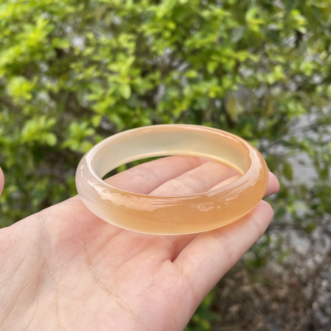 圈口56+小宽橘色锦鲤渐变飘纹飘水草飘糖-玛瑙