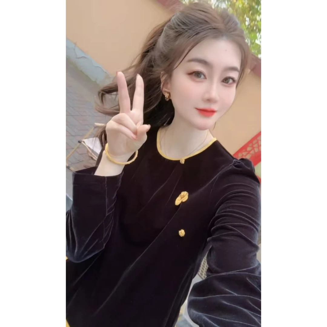 『勾花千金X』设计显瘦百搭时尚衬衫68332