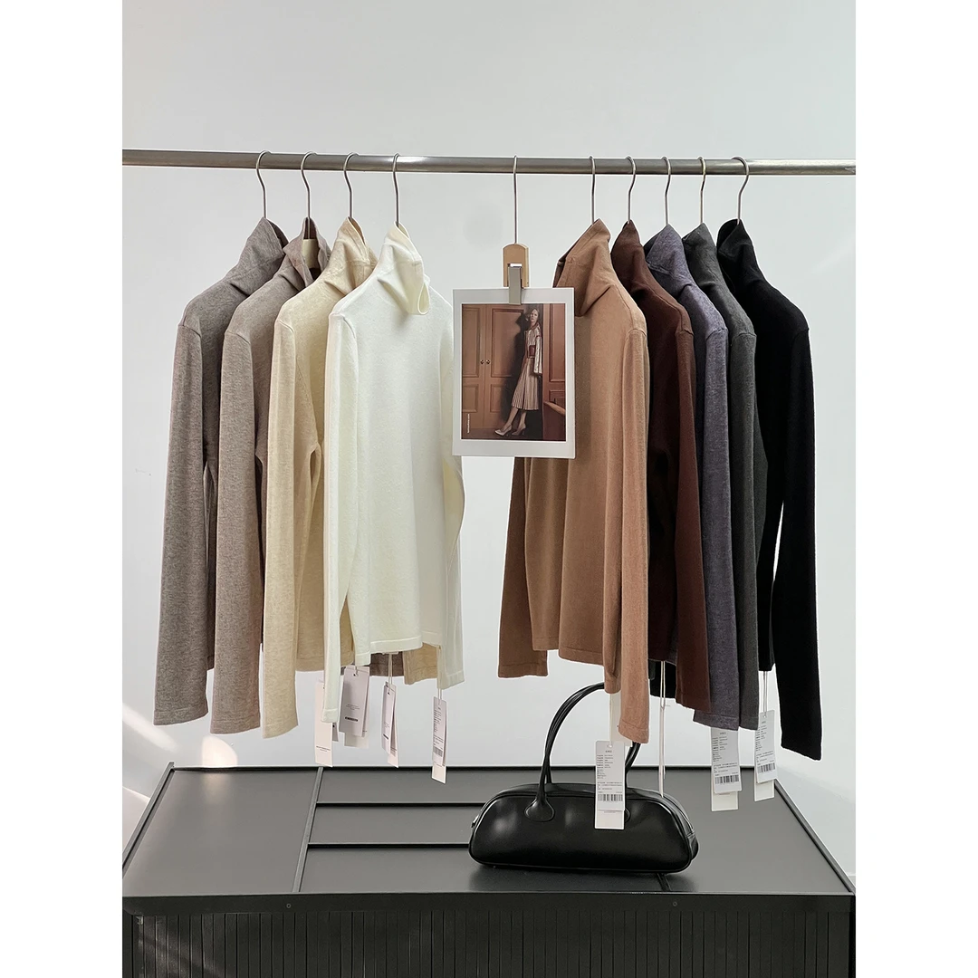 软糯亲肤！莫代尔高领修身显瘦高弹多色套头打底针织衫