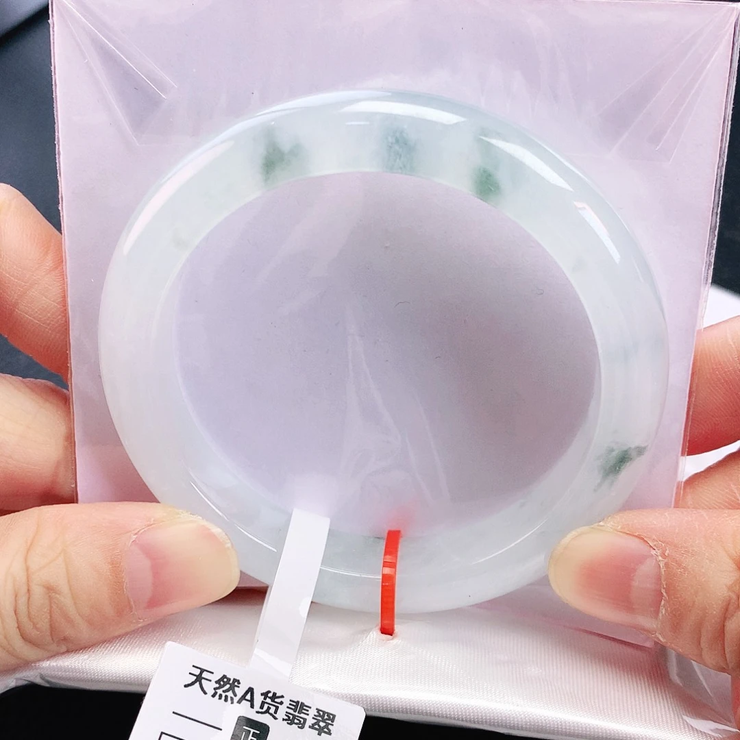 未镶嵌手镯翡翠54玻璃冰透花