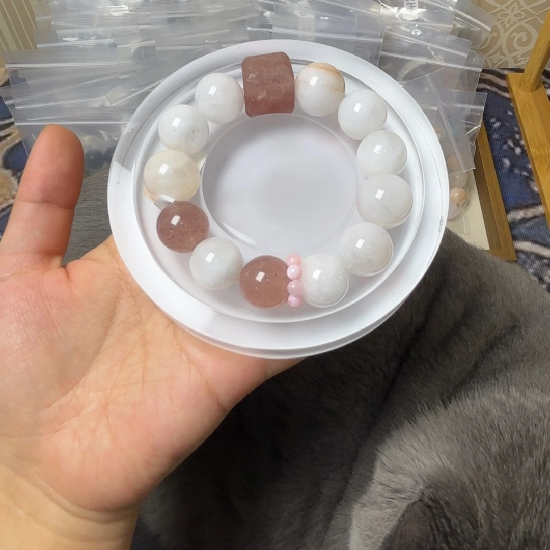 手链未镶嵌水晶564号奶白浇花