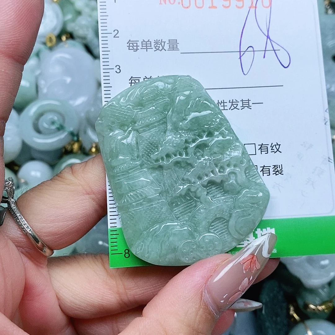 翡翠未镶嵌吊坠(不含链)