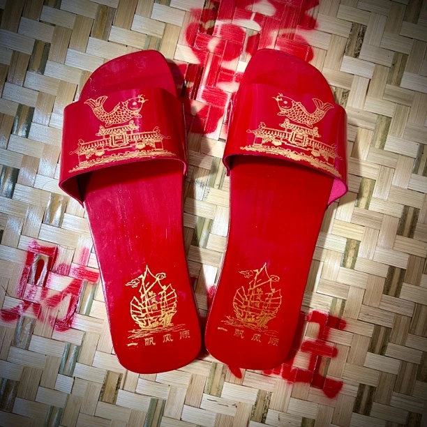 潮汕习俗出花园专用红木屐男女通用