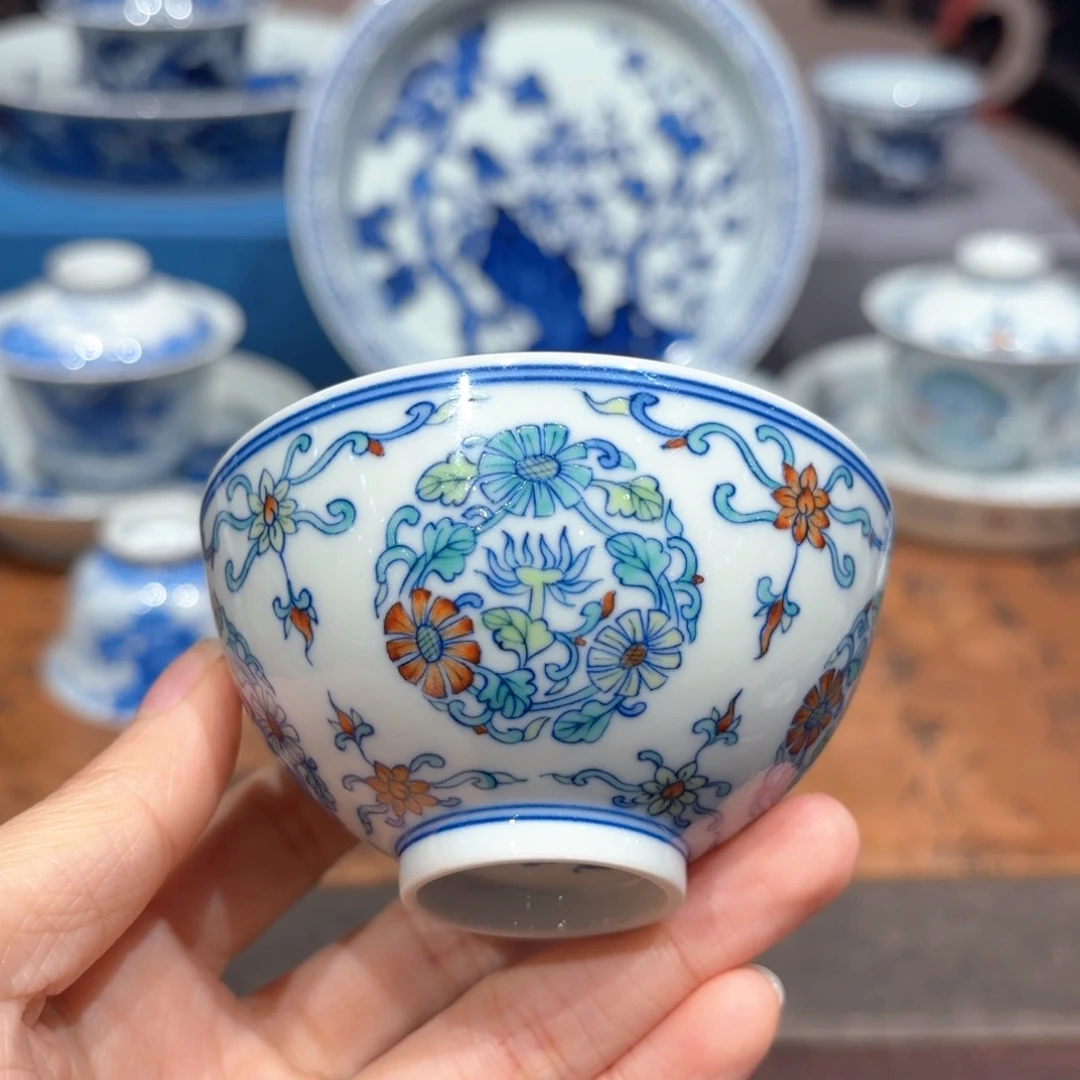 瓷片手工手绘陶瓷茶具