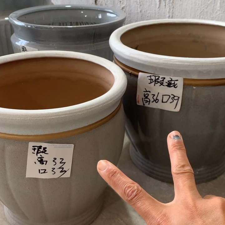 【闪购商品】高温陶瓷花盆默认瑕疵