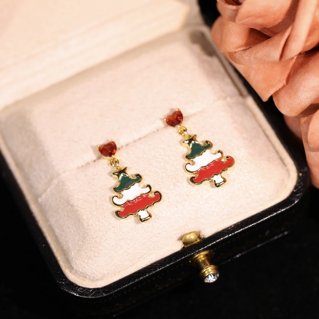 铜合金耳饰 【诞愿】轻奢时尚气质百搭高级小众设计感耳饰RH1049