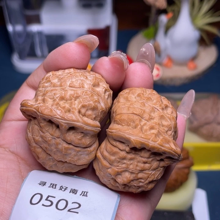 瑙***谷文玩核桃把件南瓜墩44-0502