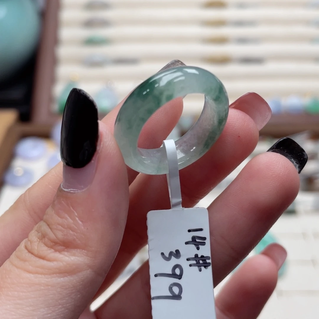 翡翠未镶嵌戒指a32港圈14冰飘花