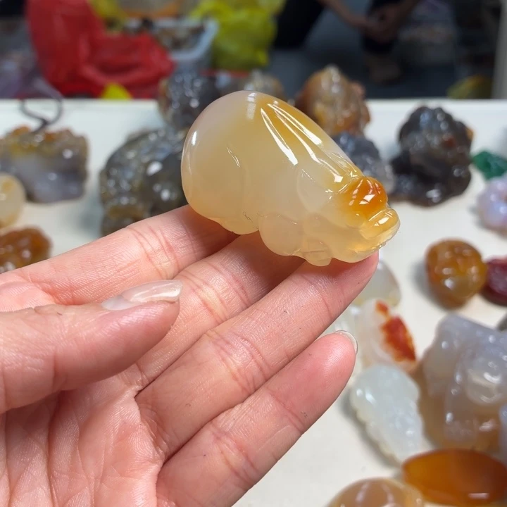 御***品玛瑙/玉髓未镶嵌吊坠(不含链)