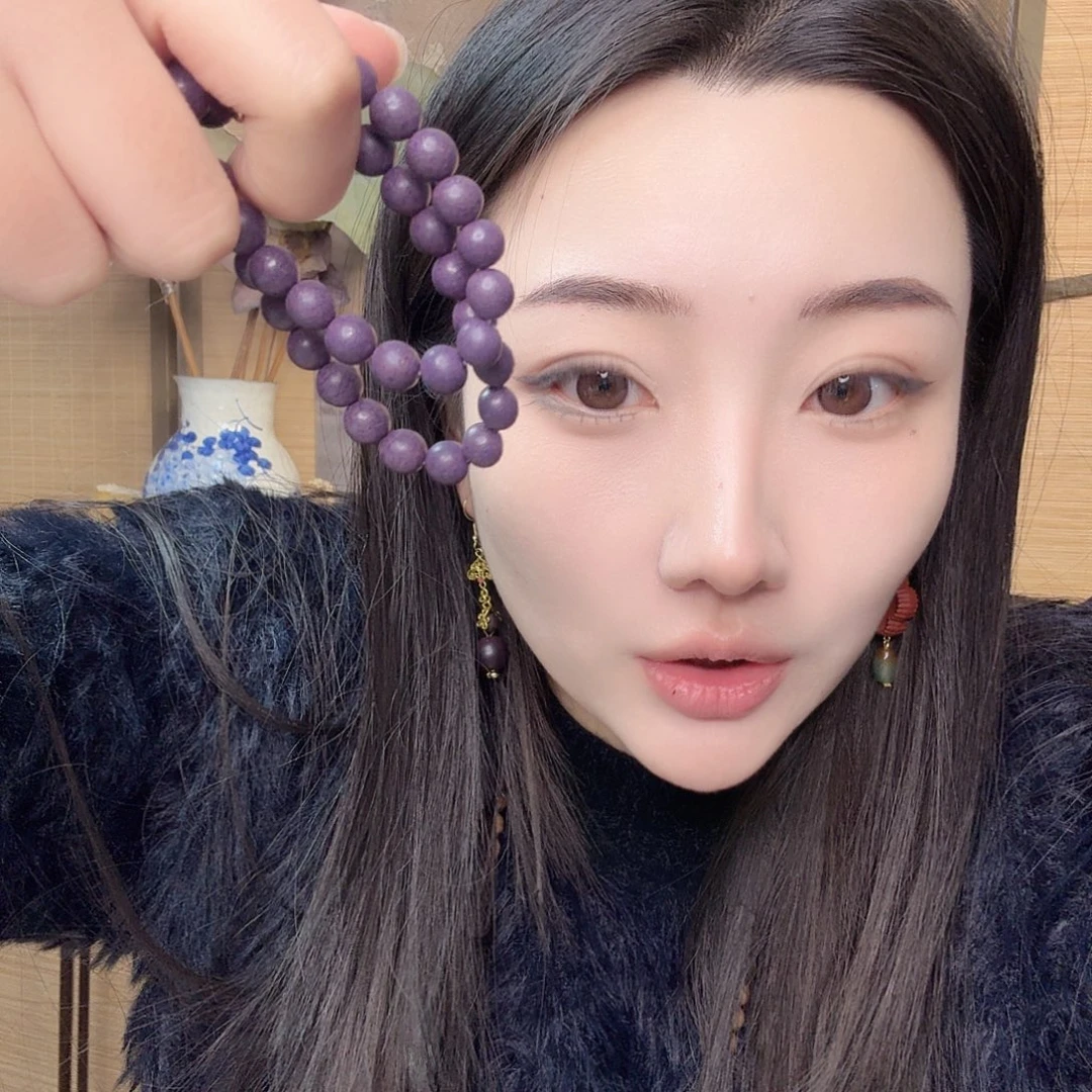 珠串鹅梨素双圈饿梨黑0.8