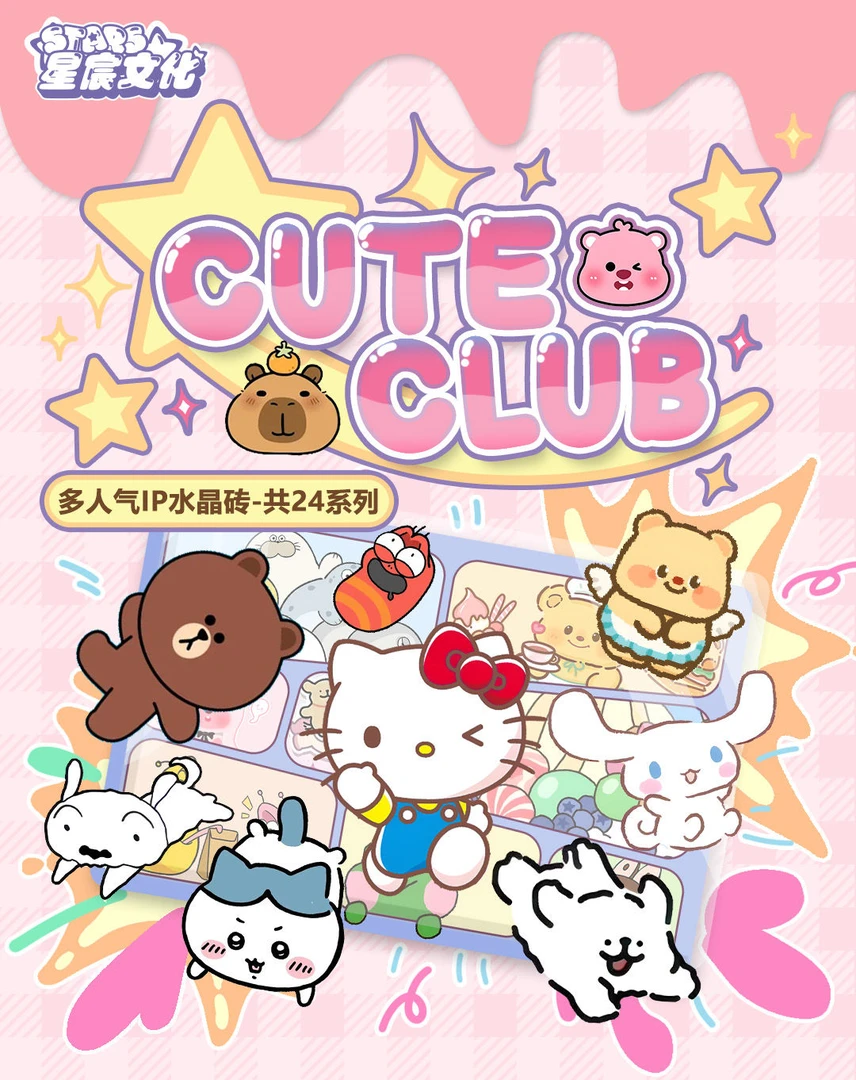 【多IP水晶砖】三丽鸥-吉伊卡瓦-线条小狗-同人-水晶砖-盲盒