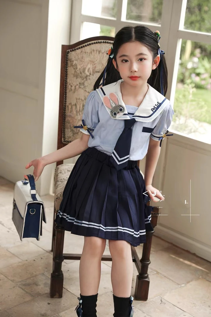 2025夏季新款卡通JK学院风朱迪两件套