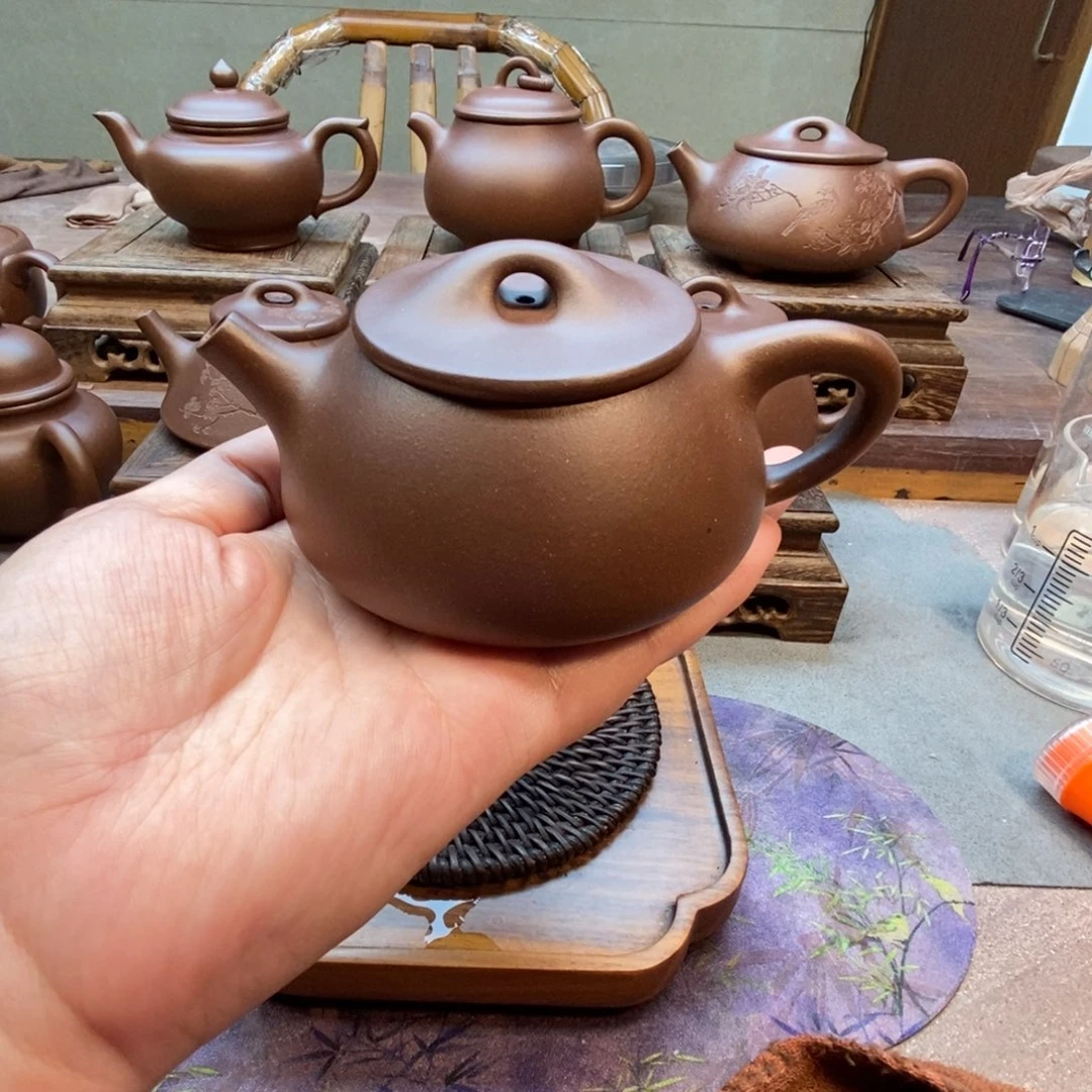 茶壶紫砂石瓢壶（原矿底槽清200cc）