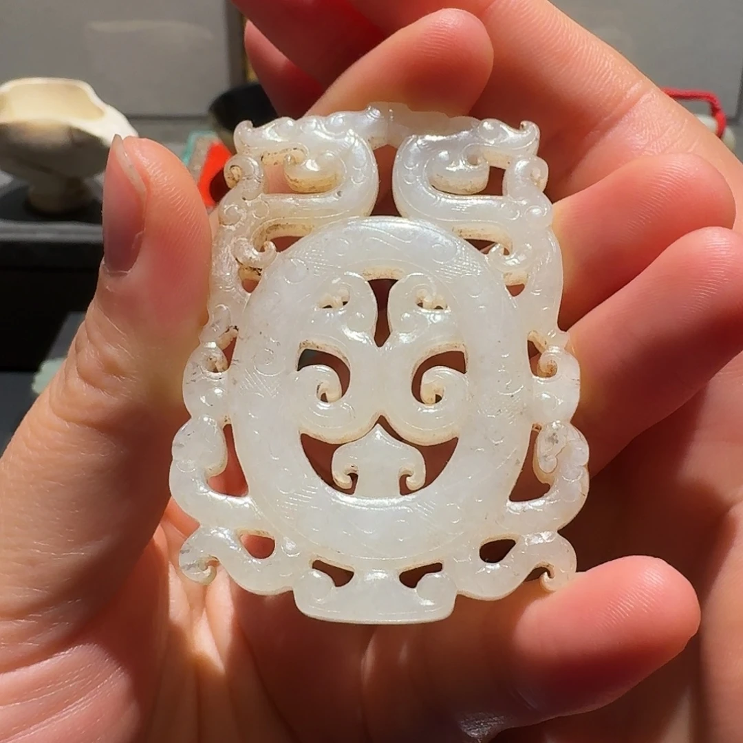 帅***）和田玉未镶嵌挂件