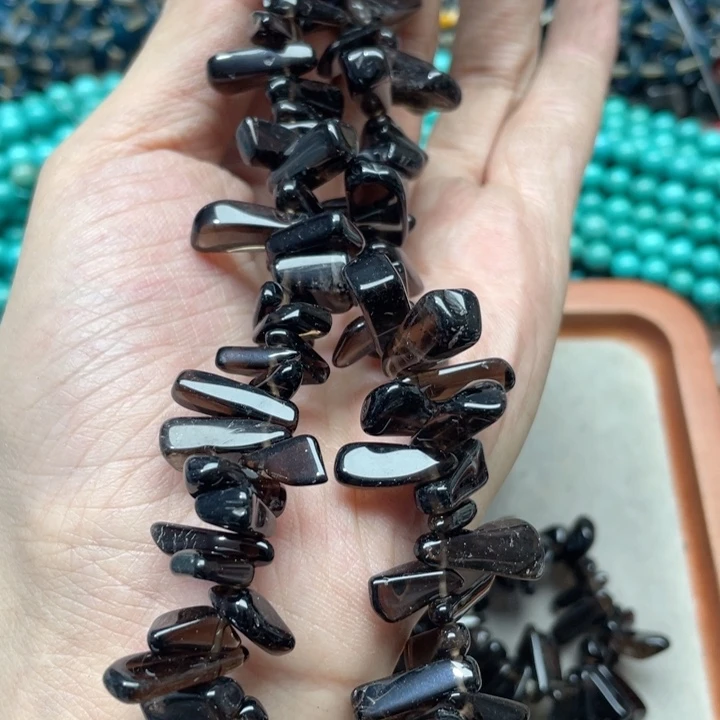 玛瑙/玉髓合金珠宝半成品一条茶晶卡子