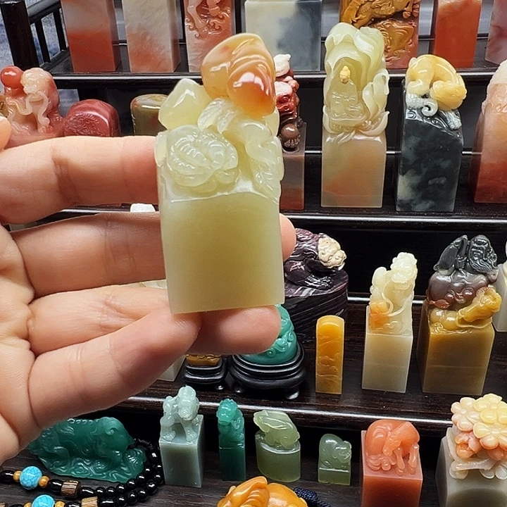 寿山石印石寿山石手工雕刻