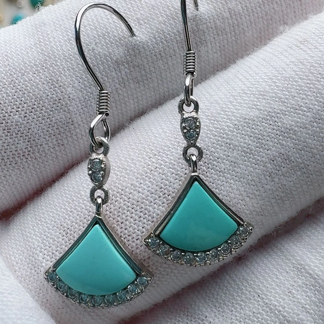 绿松石银S925镶嵌配饰