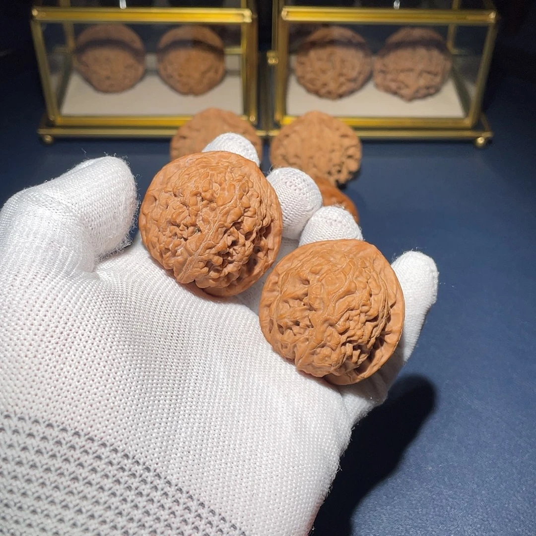 文玩核桃把件41牡丹