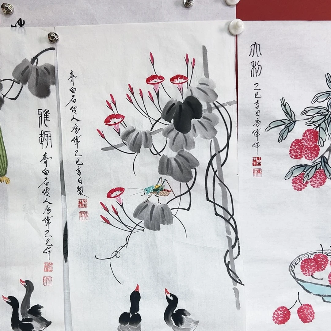 国画冯伟老师亲笔手绘国画作品慧