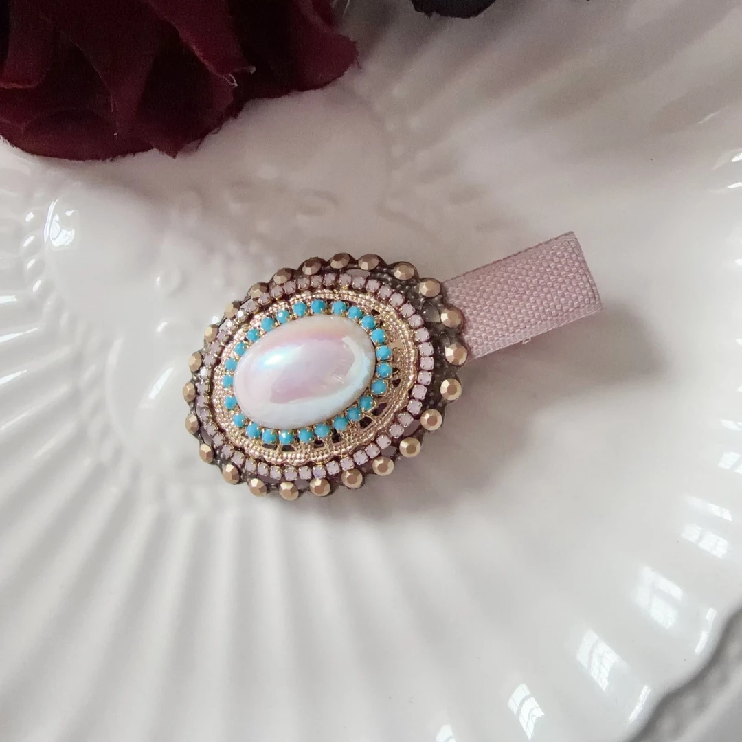 韩国轻奢时尚贝母高端侧边夹A86