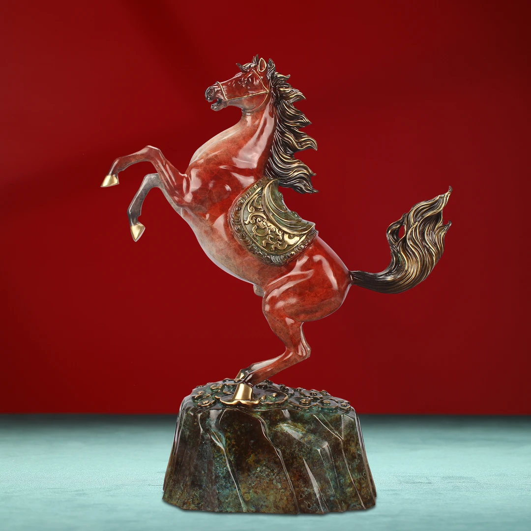 马到成功铜马摆件老板办公室客厅玄关酒柜工艺品乔迁礼物开业礼品