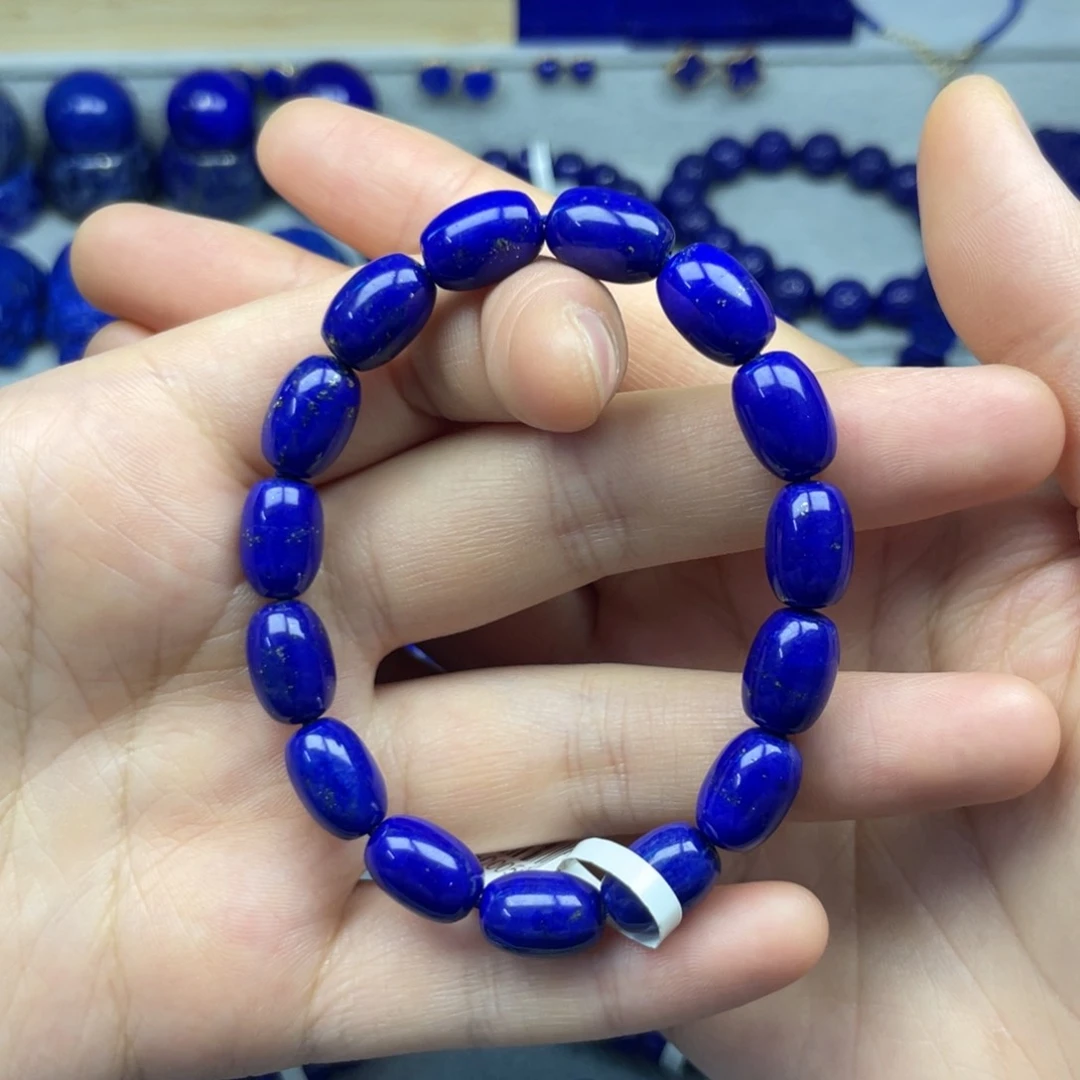 青金石未镶嵌枣珠手串8×12mm